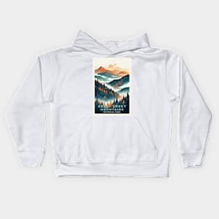 Great Smoky Mountains national park travel poster Kids Hoodie